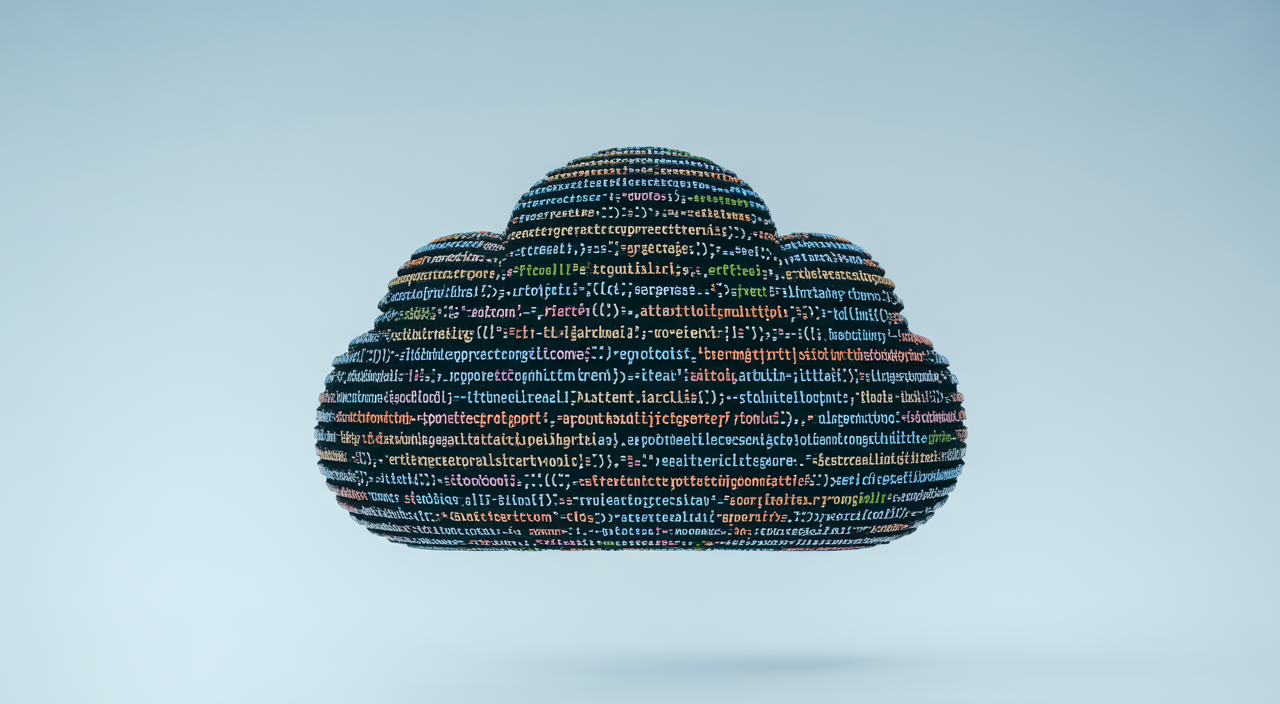 SaaS agreement concept with code cloud